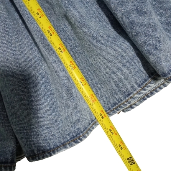 En Saison Palais Sleeveless Button Front Pocket Mini Denim Dress Medium - Picture 10 of 10